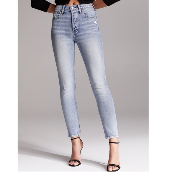 Aritzia Denim - Aritzia Denim Frum The Yoko High Rise Slim Size 29 Distressed